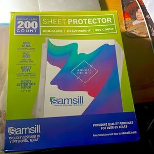 200 non- glare sheet protectors